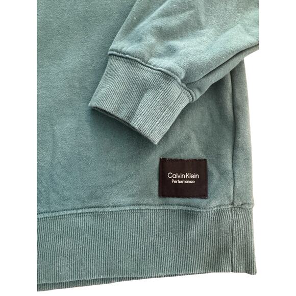Calvin Klein Performance Teal Crewneck Sweatshirt Large - Picture 3 of 10
